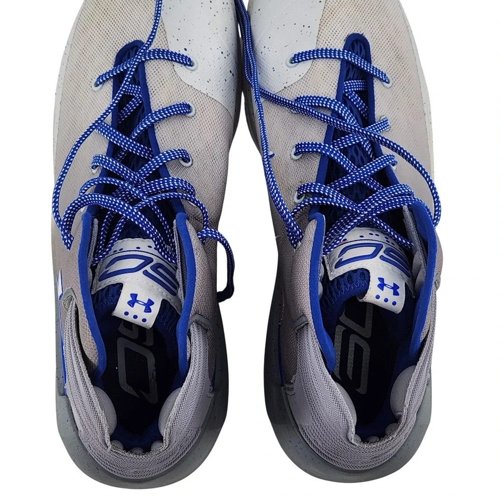 Under Armour SC 3Zero Mens 13 Gray Blue Curry‎ Basketball Shoes 1298308